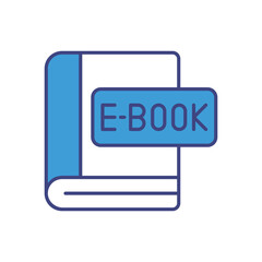 E-book vector icon stock illustration