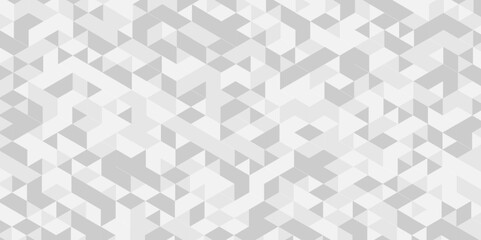 Modern surface creative diamond pattern gray low Polygon Mosaic triangle business texture background. white and gray geometric diamond geometry low poly graphic repeat pattern triangle facets design.