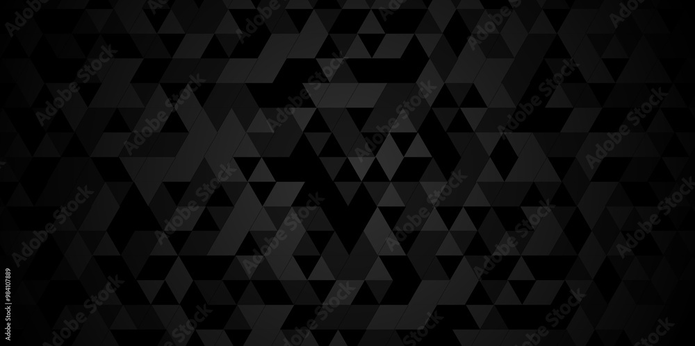 Poster black abstract modern low polygon overlap triangle layer shape. vector illustration overlapping blac