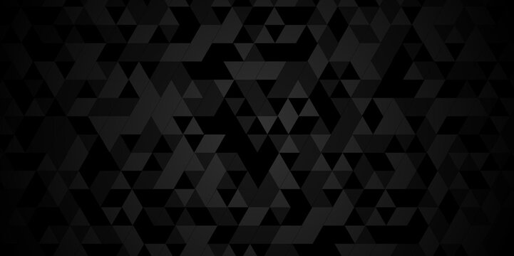 Black abstract modern low polygon overlap triangle layer shape. vector illustration overlapping black triangles. geometric rectangular overlap pattern texture background.