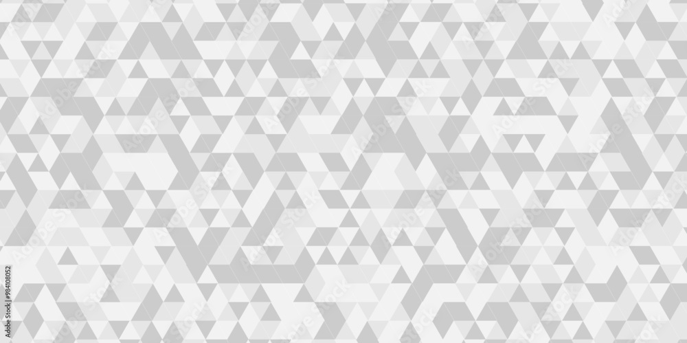 Wall mural surface creative diamond pattern gray low polygon mosaic triangle business texture background. white