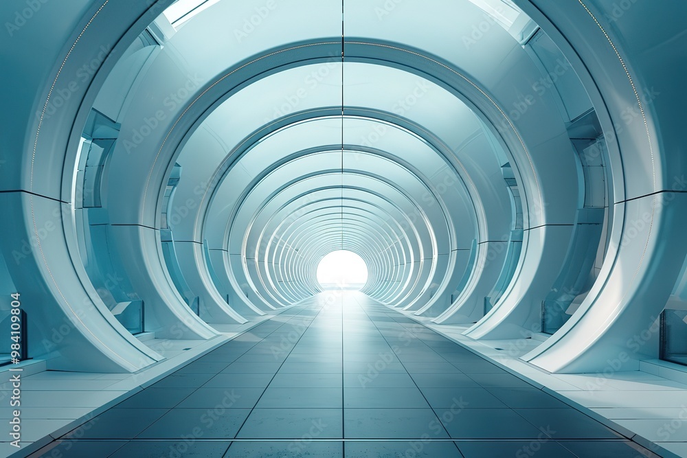 Poster background of symmetrical lines, futuristic architecture