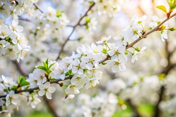 Obraz premium Beautiful spring landscape with blossoming trees