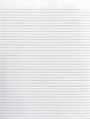 Fototapeta premium Notebook Lined Paper Background with horizontal lines neatly spaced across a clean white sheet 