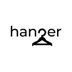 Hanger or Fashion text Logo design vector