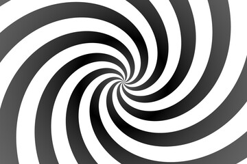 Spiral abstract swirl effect background with black and white curves