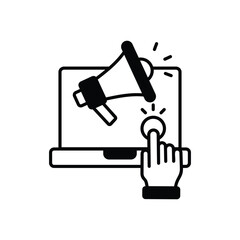 Call to Action vector icon stock illustration