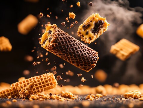 In Mexico, marquesitas, crispy rolled waffles filled with cheese and chocolate or caramel, are a sweet and savory street food treat found in Merida