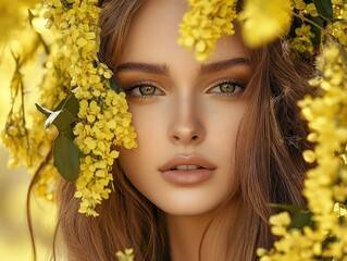 girl with flowers