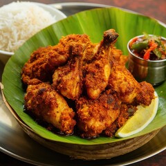 Beautiful Chicken curry on bowl