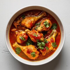 Beautiful Chicken curry on bowl
