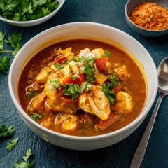Beautiful Chicken curry on bowl, very tasty look
