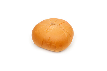 Stuffed bread isolated on white background.