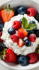 Dessert with red fruits