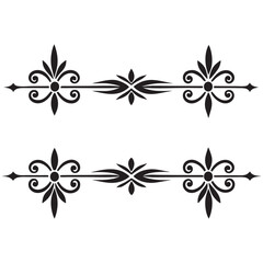 Set of 4 Beautiful Divider Silhouette Vectors for Decoration