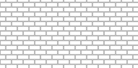 Fototapeta premium Subway Old brick seamless rectangle brick wall. stone concrete ceramic wall. vector vintage surface White kitchen backsplash texture background.