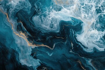 Fototapeta premium Vibrant, fluid oceanic abstract art. Perfect for a variety of uses.