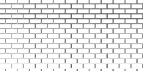Fototapeta premium Subway Old brick seamless rectangle brick wall. stone concrete ceramic wall. vector vintage surface White kitchen backsplash texture background.
