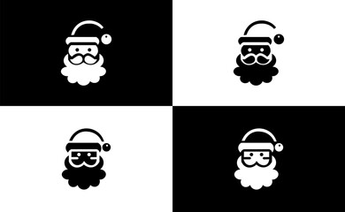 silhouette icon, interior elements black and white christmas elements