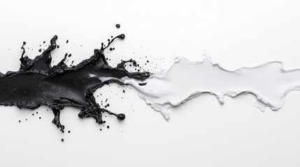Obraz premium Abstract high contrast background. Black, blue and white concrete streaked banner. Cracked concrete background