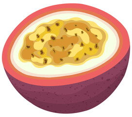 Fruit, Passion Fruit, Tropical Fruits, Illustration Hand drawn