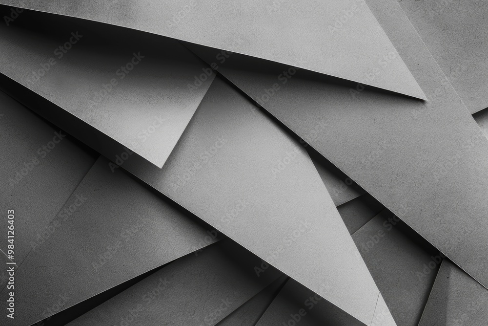 Poster aerial view of geometric shapes creating an abstract structure