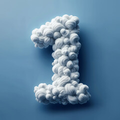 cloud in the shape of the number one
