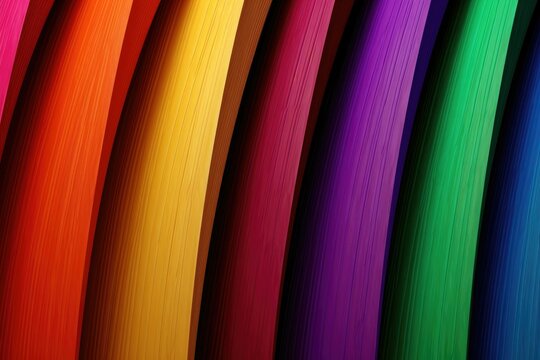 Abstract pattern with colorful stripes in rainbow shades, creating a modern and dynamic effect with detailed texture.
