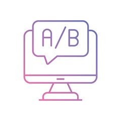 A/B Testing vector icon stock illustration