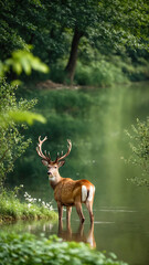deer in the forest 