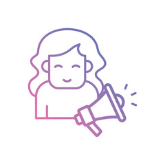 Influencer Marketing vector icon stock illustration