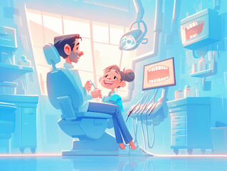 dentist with patient
