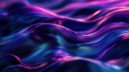 Obraz premium Abstract waves of vibrant colors creating a dynamic and fluid visual effect.