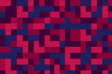 Pixelated abstract background with a geometric pattern in shades of red and dark blue, creating a modern and textured digital effect with vibrant contrast.
