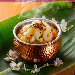 Indian sweet dessert in a beautiful bowl