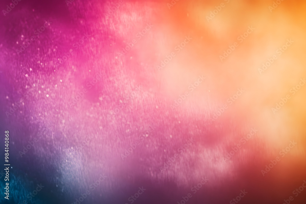 Poster colored digital grain noise effect pattern with a warm pastel gradient background texture. retro ana