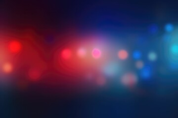 Blurred lights in shades of blue and red forming a bokeh effect, creating a futuristic and atmospheric abstract background with intense glow and softness.

