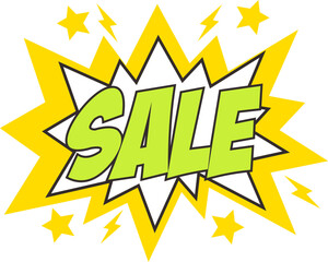 Big Sale Pop Art Comic Style