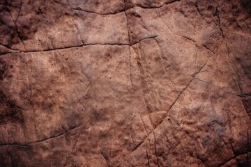 Cracked brown rock with rough texture and geological details

