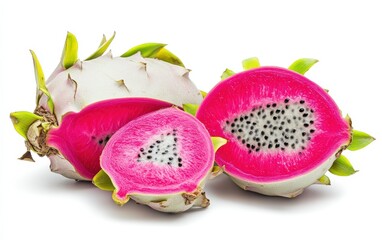 dragonfruit isolated on white background 