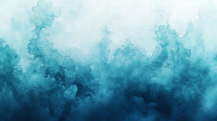 Blue Smoky Mist Clouds in Abstract Fluid Motion