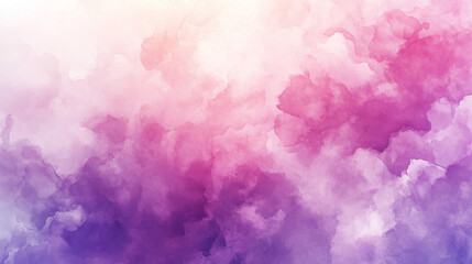 Fototapeta premium Cloud-Like Watercolor In Pink And Purple Tones