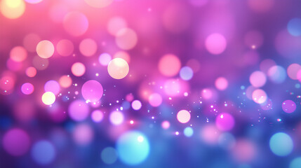 Ethereal Pink And Purple Bokeh Lights On Soft Gradient Background