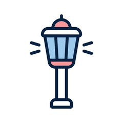 A street light to illuminate garden paths and enhance safety