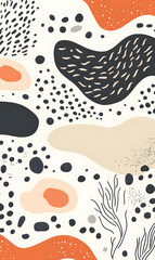 carpet or tile pattern 2D illustrator doodle wallpaper