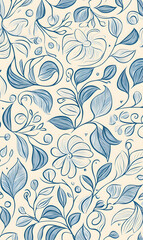 carpet or tile pattern 2D illustrator doodle wallpaper