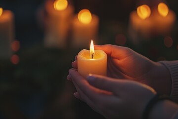 Solemn Armistice Day Vigil with Candlelight for Quiet Reflection and Remembrance