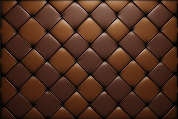 Quilted brown leather
