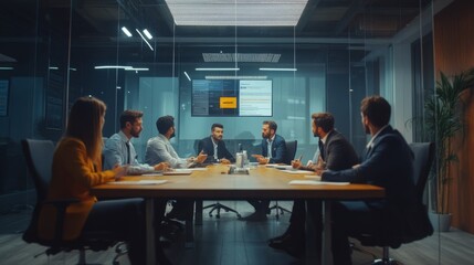 Online conference. Man Working From Home Having Online Group Videoconference On Laptop