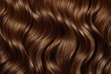 Brown Wavy Hair Silky Texture and Natural Shine in Motion